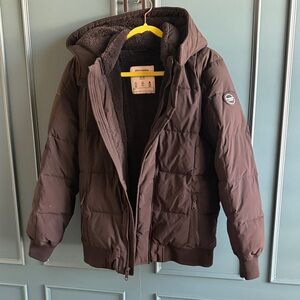 abercrombie kids Black Jacket with Yellow Trim